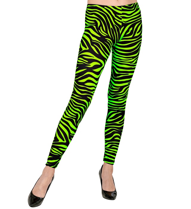 [29383] "LEGGINGS DES ANNEES 80 ANIMALIER VERT FLUO" (S/M)