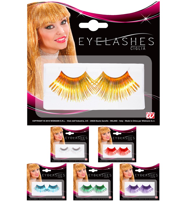 "FAUX CILS AUTO ADHESIFS EXTRA LONGS METAL" 6 couleurs ass.