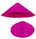 "CHAPEAU VIETKONG DE PAILLE ROSE"