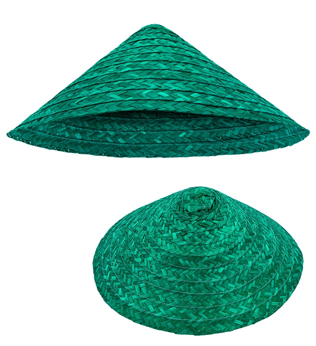 "CHAPEAU VIETKONG DE PAILLE VERT"