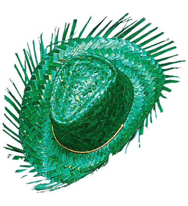 "CHAPEAU GRINGO DE PAILLE VERT"