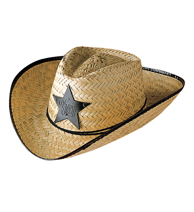 "CHAPEAU DE COW-BOY EN PAILLE"