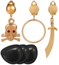 "SET PIRATE" (bandeau d'oeil, boucle d'oreille) 3 styles ass.