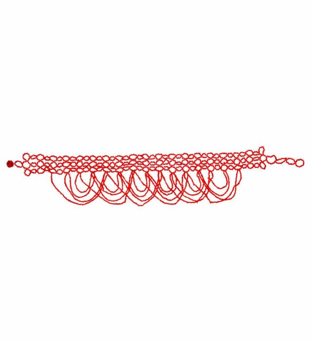 "RAS DU COU A PERLES ROUGES"
