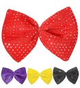 "MAXI NOEUD PAPILLON" velours & paillettes - 4 couleurs ass.