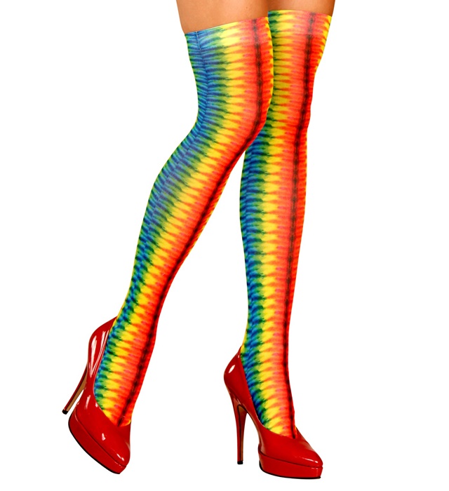 "CHAUSSETTES HAUTES TIE DYE" 70 DEN