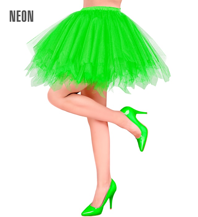 [30095] "TUTU VERT FLUO" avec poche intérieure pour lumières LED