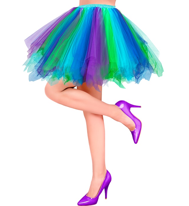 [30102] "TUTU BLEU -AZUR-VERT-VIOLET" avec poche intérieure pour lumières LED