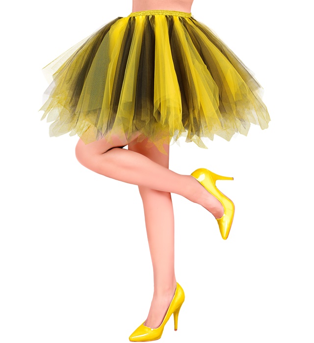 [30104] "TUTU JAUNE-NOIR" avec poche intérieure pour lumières LED