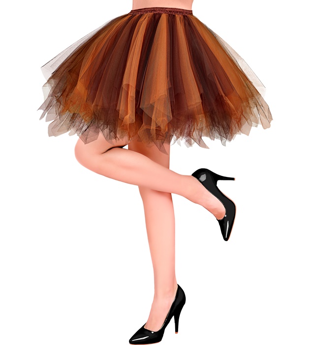 "TUTU MARRON FONCE-MARRON CLAIR" avec poche intérieure pour lumières LED