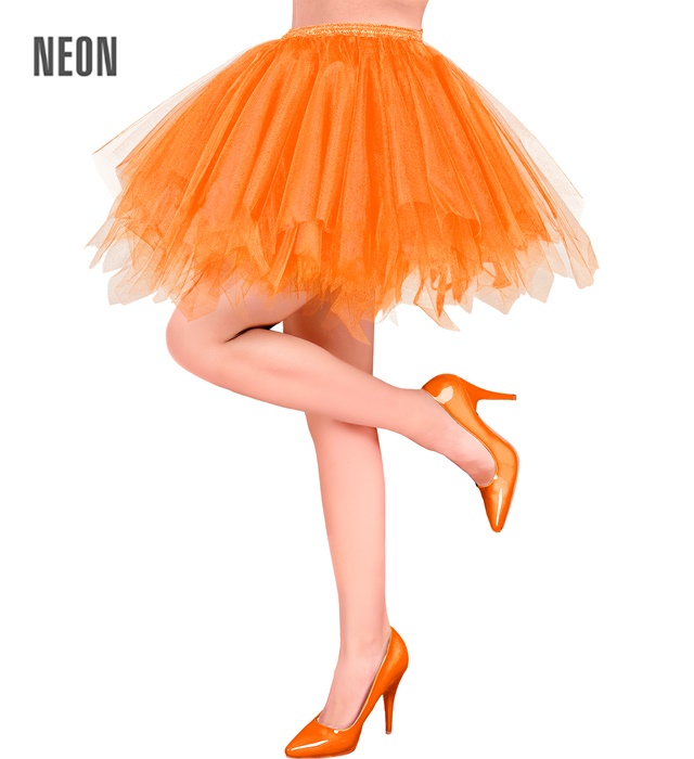 [30109] "TUTU ORANGE FLUORESCENT" avec poche intérieure pour lumières LED