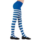 "CHAUSSETTES RAYÉES BLANCHES/BLEUES COLLANTS" 75 DEN (Qualité Lourde)
