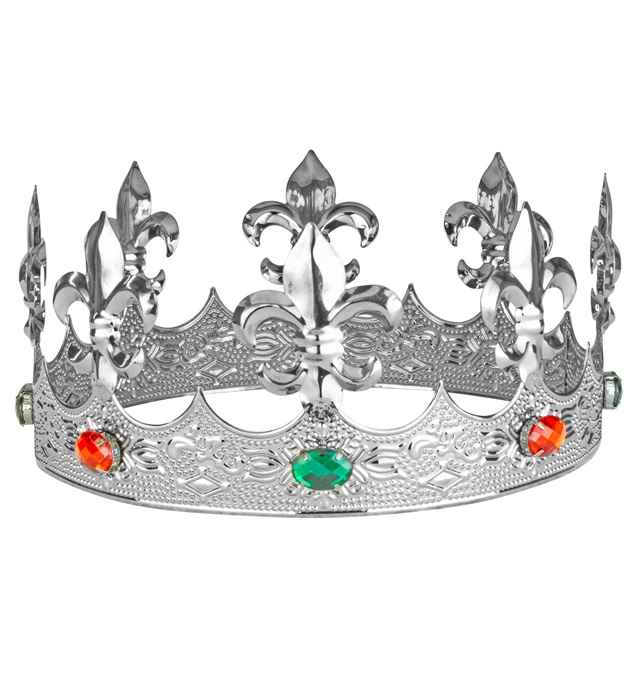 "COURONNE AVEC GEMMES ARGENT EN MÉTAL"