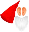 "NAIN ROUGE (chapeau, barbe, oreilles) "