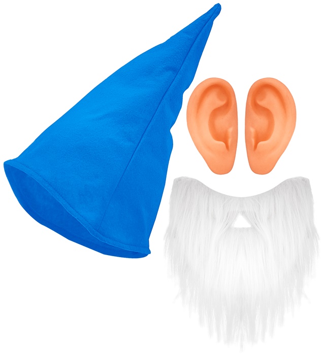 "NAIN BLEU (chapeau, barbe, oreilles) "