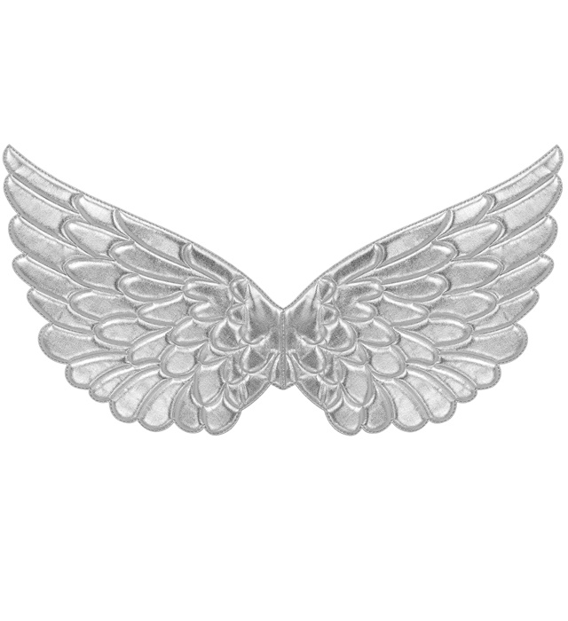 [30310] "AILES EN TISSU ARGENT 57x26 cm"