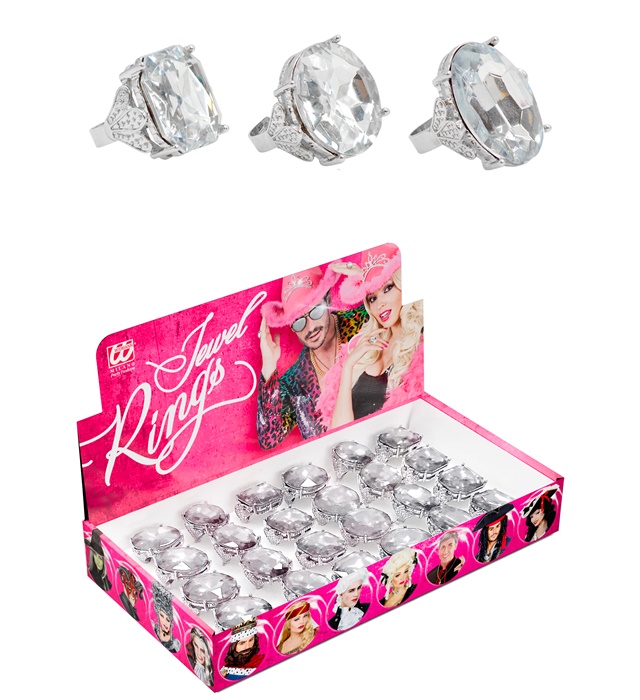 "BAGUES EN DIAMANT en présentoir - ass. 3 modèles"