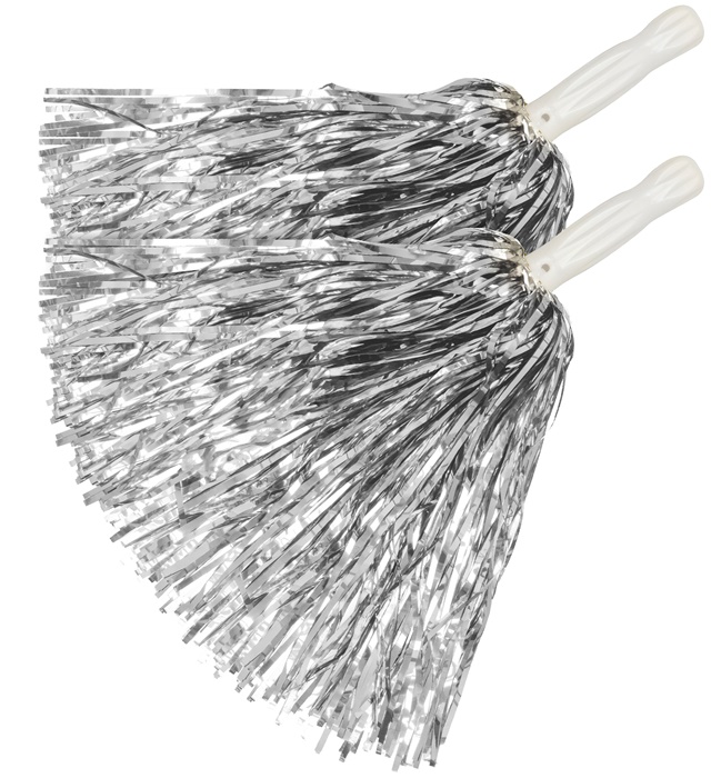 [30318] "SET DE 2 POM POM ARGENT"