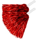 "SET DE 2 POM POM ROUGE MÉTALLISÉ"