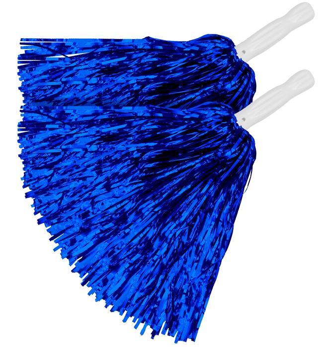 "SET DE 2 POM POM BLEU MÉTALLISÉ"