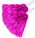"SET DE 2 POM POM ROSE MÉTALLISÉ"