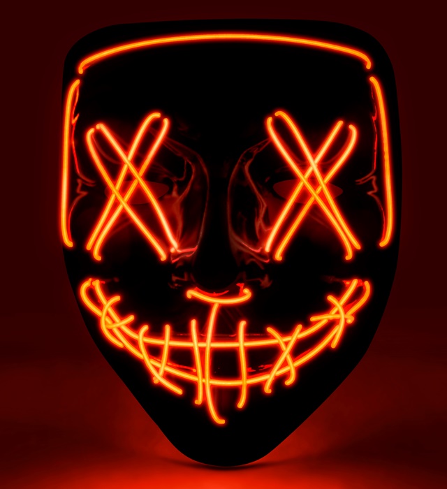 "MASQUE EFFRAYANT LED ROUGE"