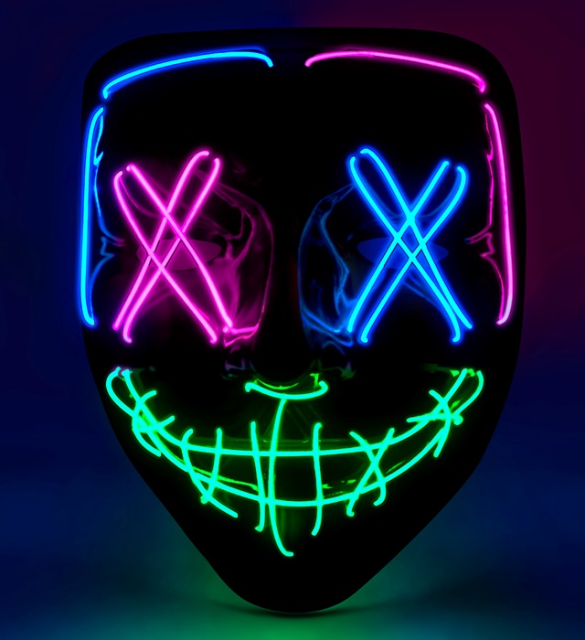 "MASQUE EFFRAYANT LED COLORÉ"