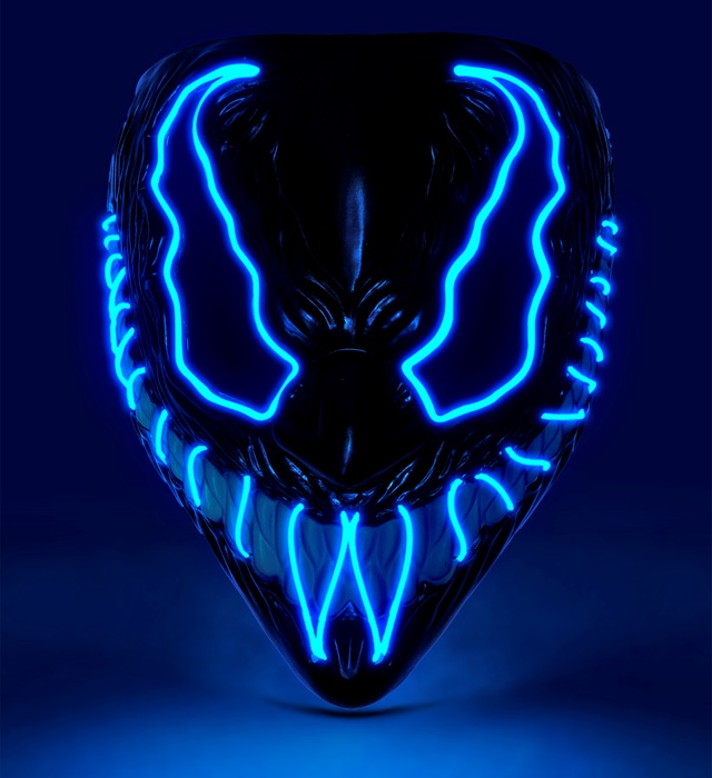 [30336] "MASQUE MONSTRE LED BLEU"