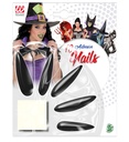 Set de "10 MAXI FAUX ONGLES DE SORCIERE" avec 10 adhésifs