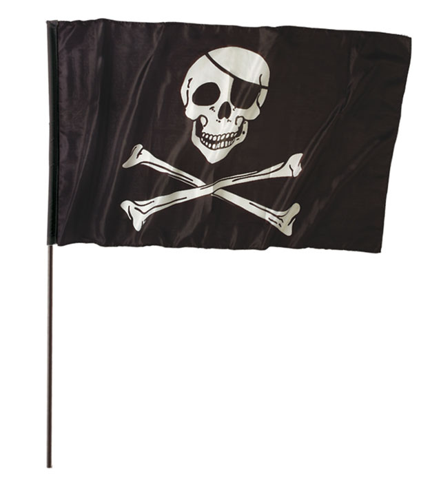 [3068F] "DRAPEAU PIRATE (120x70 cm) AVEC BALEINE (140 cm)"