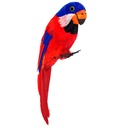 "PERROQUET A PLUMES ROUGE" 40 cm