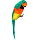 "PERROQUET A PLUMES VERT" 40 cm