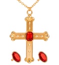 "SET CARDINAL" (collier avec croix, 2 bagues)