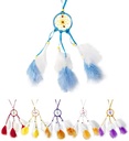 "COLLIER AVEC PLUME CAPTEUR DE REVE" 6 coul. Ass.