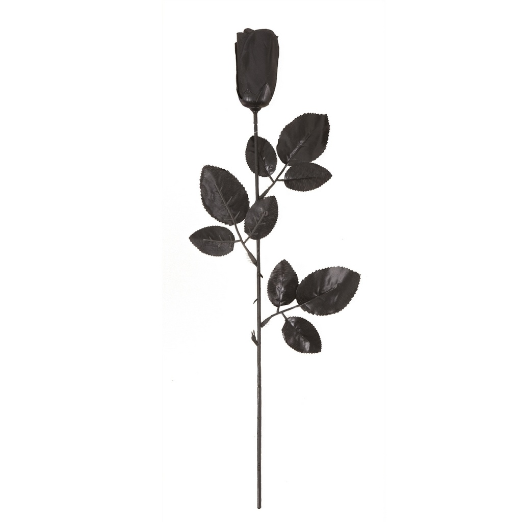 [PTC-10907] Rose en tissu - noir - 45 cm