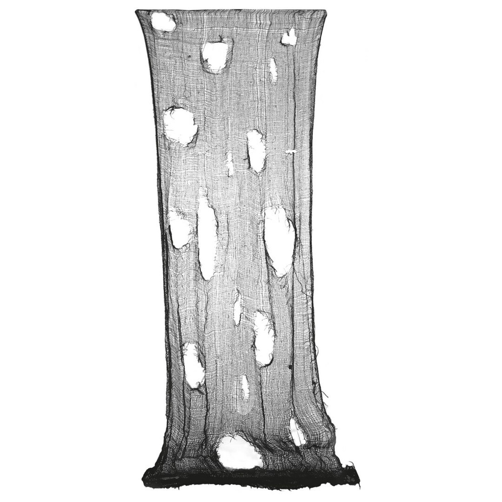 [PTC-12201] Rideau de porte déchiré - noir - 150cm