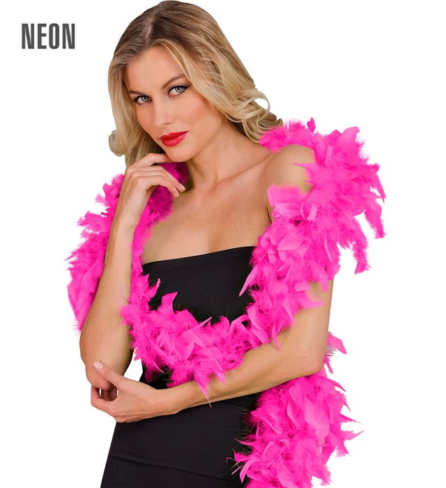 [00645] "BOA EN PLUMES ROSE FLUO" - 1,80 m - 50 g